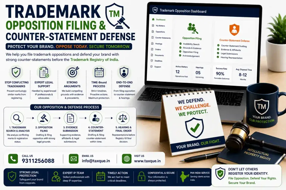 Trademark Opposition — TaxQue Statutory Services